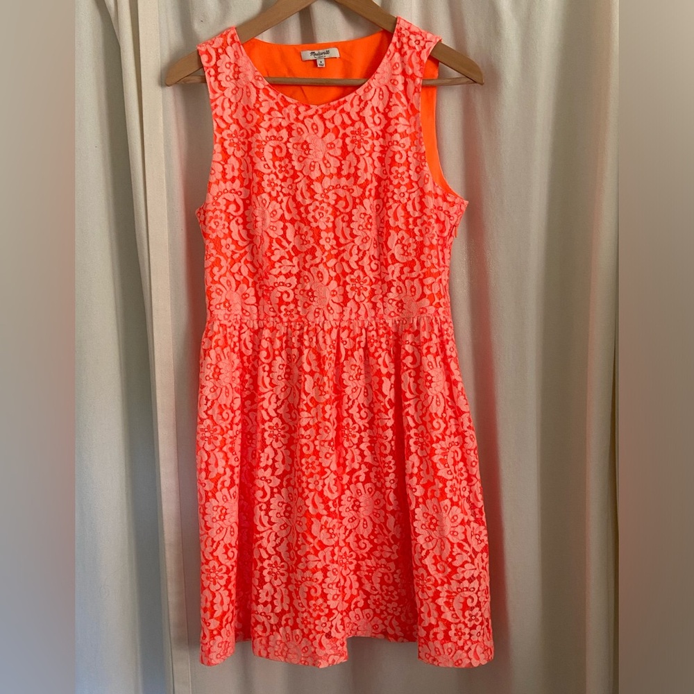 Orange lace Madewell dress